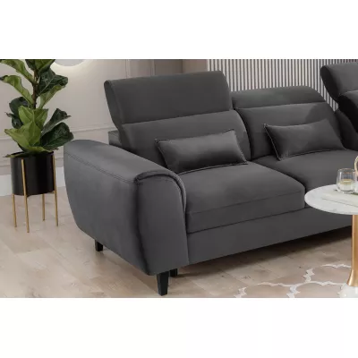 Elegantes Ecksofa SUNNIVA – dunkelgrau, rechte Ecke