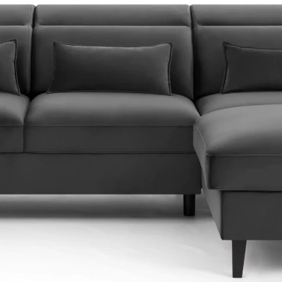 Elegantes Ecksofa SUNNIVA – dunkelgrau, rechte Ecke
