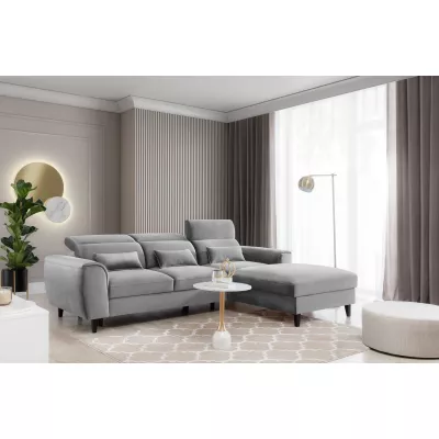 Elegantes Ecksofa SUNNIVA - grau, rechte Ecke