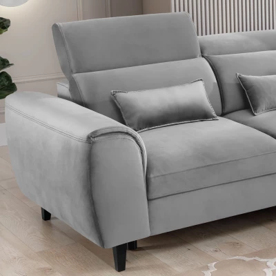 Elegantes Ecksofa SUNNIVA - grau, rechte Ecke