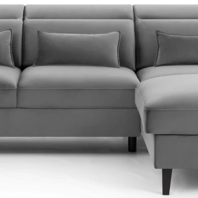 Elegantes Ecksofa SUNNIVA - grau, rechte Ecke