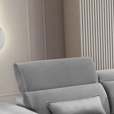 Elegantes Ecksofa SUNNIVA - grau, rechte Ecke