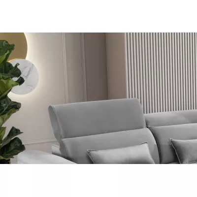 Elegantes Ecksofa SUNNIVA - grau, rechte Ecke