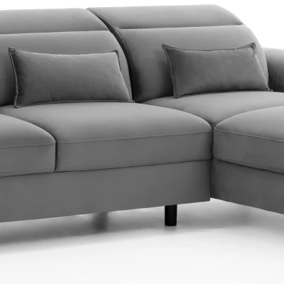 Elegantes Ecksofa SUNNIVA - grau, rechte Ecke