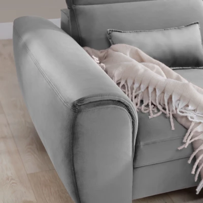 Elegantes Ecksofa SUNNIVA - grau, rechte Ecke