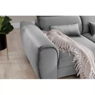 Elegantes Ecksofa SUNNIVA - grau, rechte Ecke