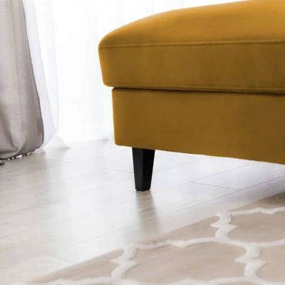 Elegantes Ecksofa SUNNIVA – Senfgelb, linke Ecke