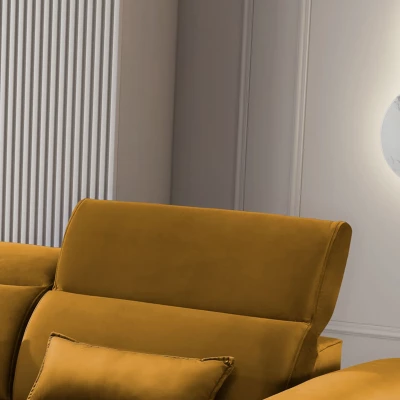Elegantes Ecksofa SUNNIVA – Senfgelb, linke Ecke