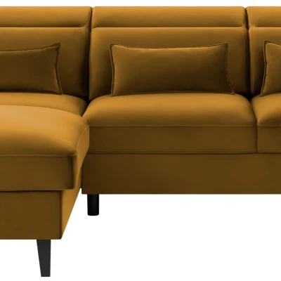 Elegantes Ecksofa SUNNIVA – Senfgelb, linke Ecke