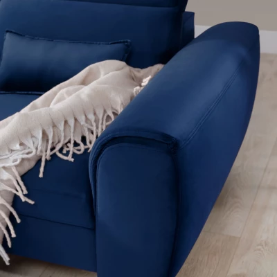 Elegantes Ecksofa SUNNIVA – blau, linke Ecke