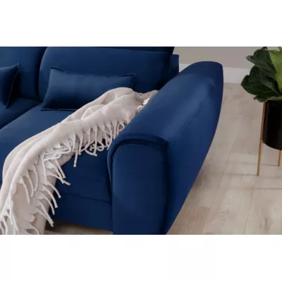 Elegantes Ecksofa SUNNIVA – blau, linke Ecke
