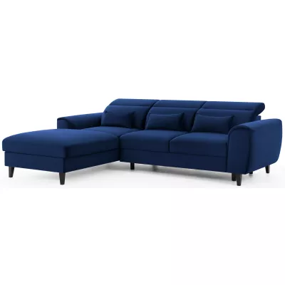Elegantes Ecksofa SUNNIVA – blau, linke Ecke