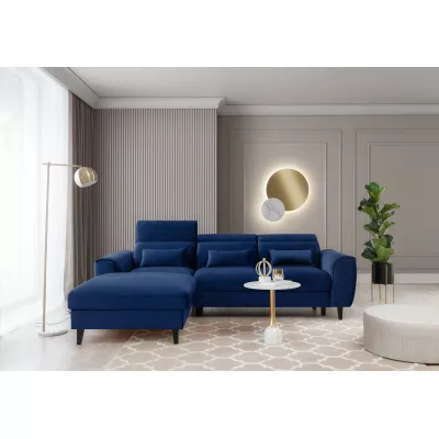 Elegantes Ecksofa SUNNIVA – blau, linke Ecke