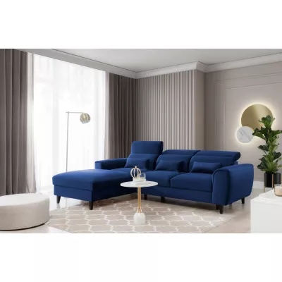 Elegantes Ecksofa SUNNIVA – blau, linke Ecke