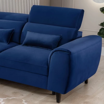 Elegantes Ecksofa SUNNIVA – blau, linke Ecke