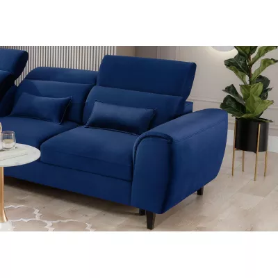 Elegantes Ecksofa SUNNIVA – blau, linke Ecke
