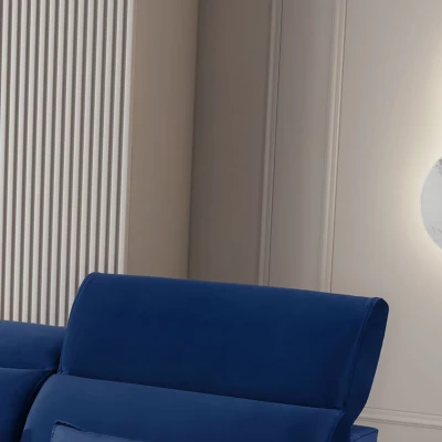 Elegantes Ecksofa SUNNIVA – blau, linke Ecke