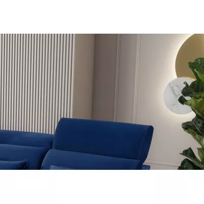 Elegantes Ecksofa SUNNIVA – blau, linke Ecke