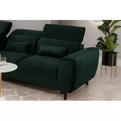 Elegantes Ecksofa SUNNIVA – dunkelgrün, linke Ecke
