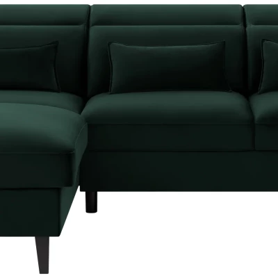 Elegantes Ecksofa SUNNIVA – dunkelgrün, linke Ecke