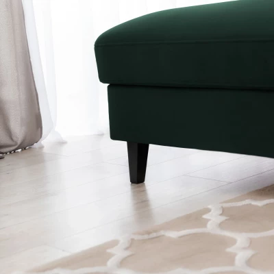Elegantes Ecksofa SUNNIVA – dunkelgrün, linke Ecke