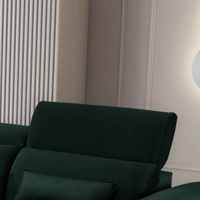 Elegantes Ecksofa SUNNIVA – dunkelgrün, linke Ecke