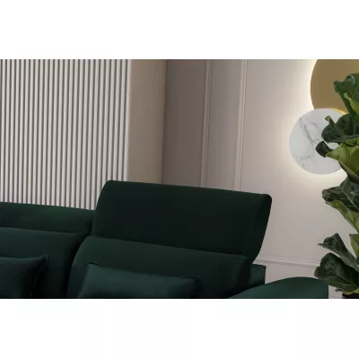 Elegantes Ecksofa SUNNIVA – dunkelgrün, linke Ecke