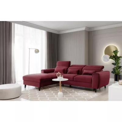 Elegantes Ecksofa SUNNIVA – rot, linke Ecke