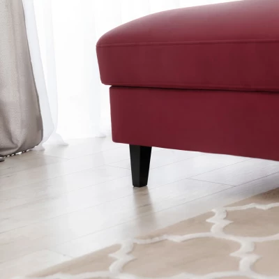 Elegantes Ecksofa SUNNIVA – rot, linke Ecke