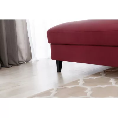 Elegantes Ecksofa SUNNIVA – rot, linke Ecke