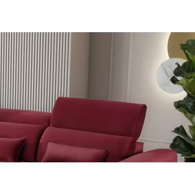 Elegantes Ecksofa SUNNIVA – rot, linke Ecke