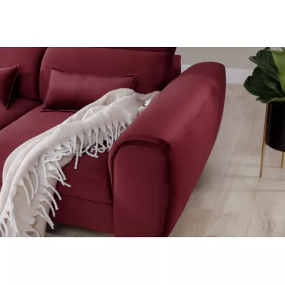 Elegantes Ecksofa SUNNIVA – rot, linke Ecke