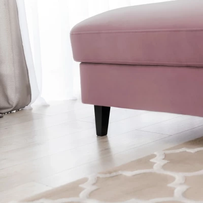 Elegantes Ecksofa SUNNIVA - rosa, linke Ecke