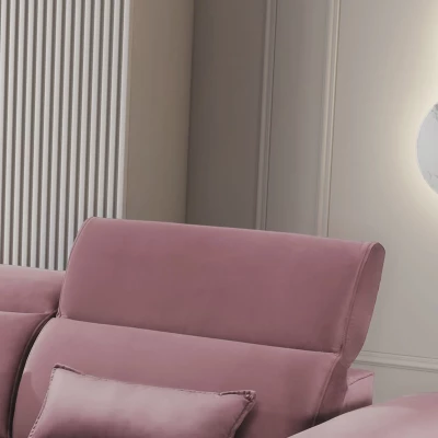 Elegantes Ecksofa SUNNIVA - rosa, linke Ecke
