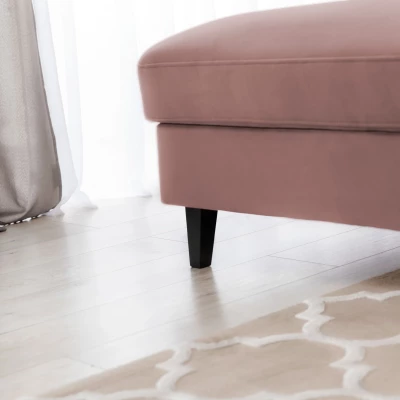 Elegantes Ecksofa SUNNIVA – hellrosa, linke Ecke