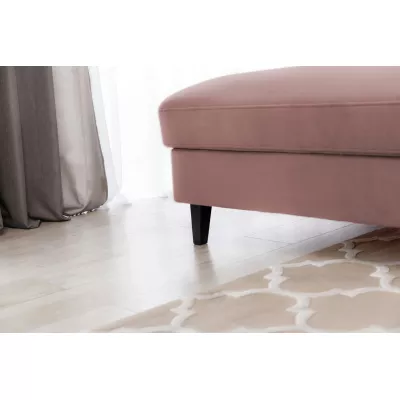 Elegantes Ecksofa SUNNIVA – hellrosa, linke Ecke