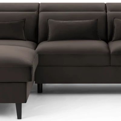 Elegantes Ecksofa SUNNIVA – braun, linke Ecke
