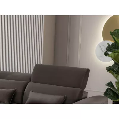 Elegantes Ecksofa SUNNIVA – braun, linke Ecke