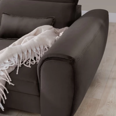 Elegantes Ecksofa SUNNIVA – braun, linke Ecke