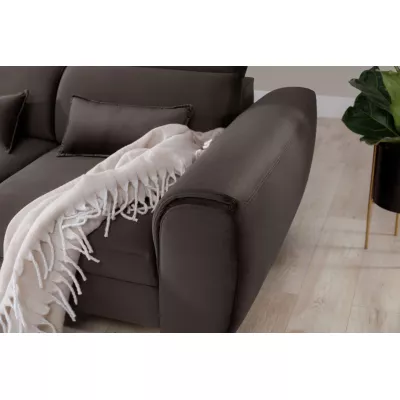 Elegantes Ecksofa SUNNIVA – braun, linke Ecke