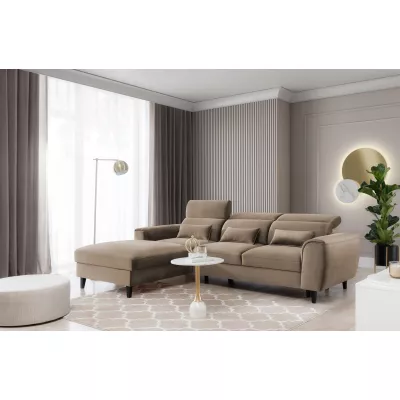 Elegantes Ecksofa SUNNIVA – beige, linke Ecke