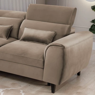 Elegantes Ecksofa SUNNIVA – beige, linke Ecke
