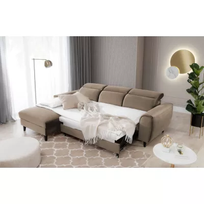 Elegantes Ecksofa SUNNIVA – beige, linke Ecke