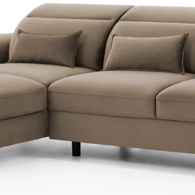 Elegantes Ecksofa SUNNIVA – beige, linke Ecke
