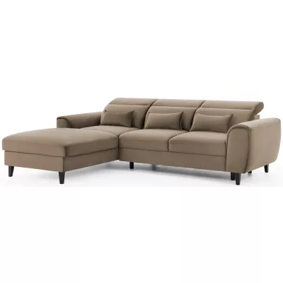 Elegantes Ecksofa SUNNIVA – beige, linke Ecke