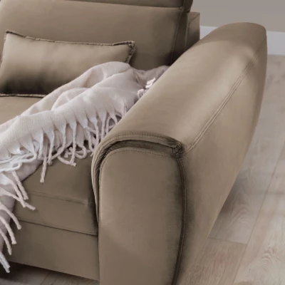 Elegantes Ecksofa SUNNIVA – beige, linke Ecke