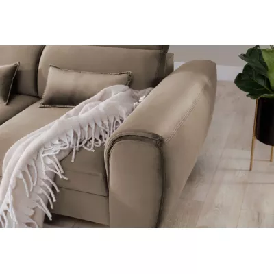 Elegantes Ecksofa SUNNIVA – beige, linke Ecke