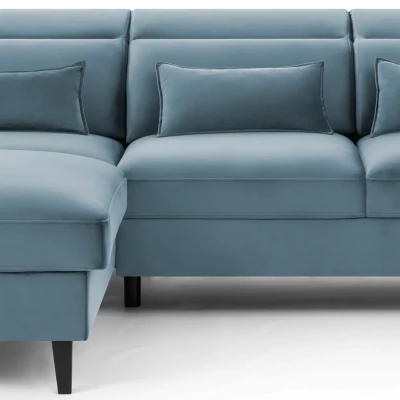 Elegantes Ecksofa SUNNIVA – hellblau, linke Ecke