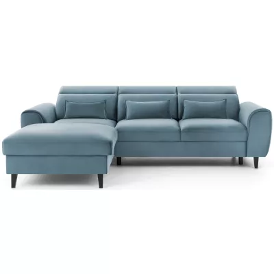 Elegantes Ecksofa SUNNIVA – hellblau, linke Ecke