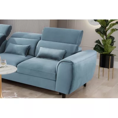 Elegantes Ecksofa SUNNIVA – hellblau, linke Ecke